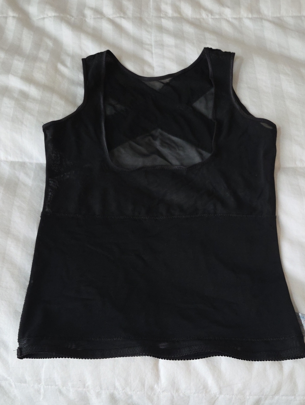 Women's Black Shapewear Tank with Scoop Back